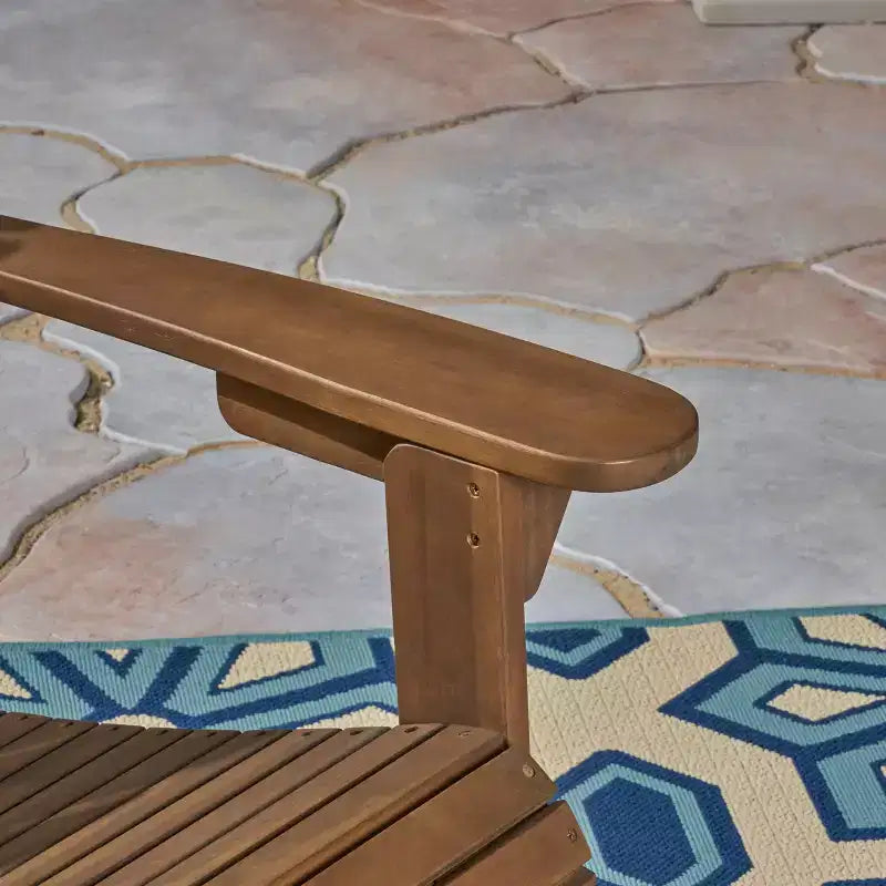 GDFStudio Cara Sedia Adirondack Pieghevole da Esterno in Legno di Acacia