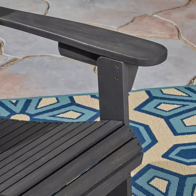 GDFStudio Cara Sedia Adirondack Pieghevole da Esterno in Legno di Acacia