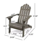 GDFStudio Cara Sedia Adirondack Pieghevole da Esterno in Legno di Acacia