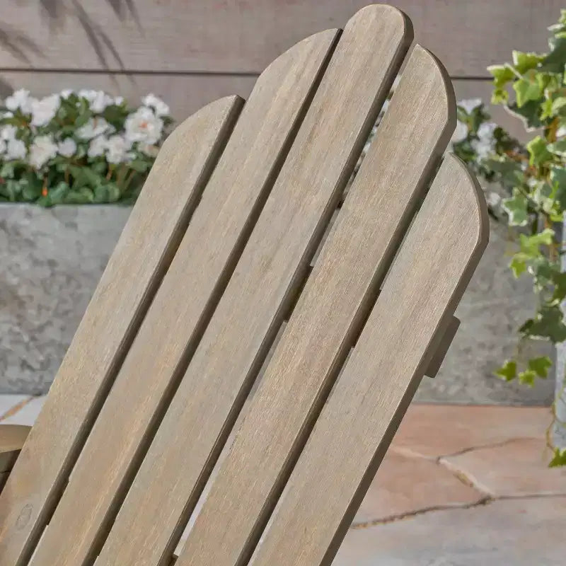 GDFStudio Cara Sedia Adirondack Pieghevole da Esterno in Legno di Acacia