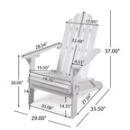 GDFStudio Cara Sedia Adirondack Pieghevole da Esterno in Legno di Acacia