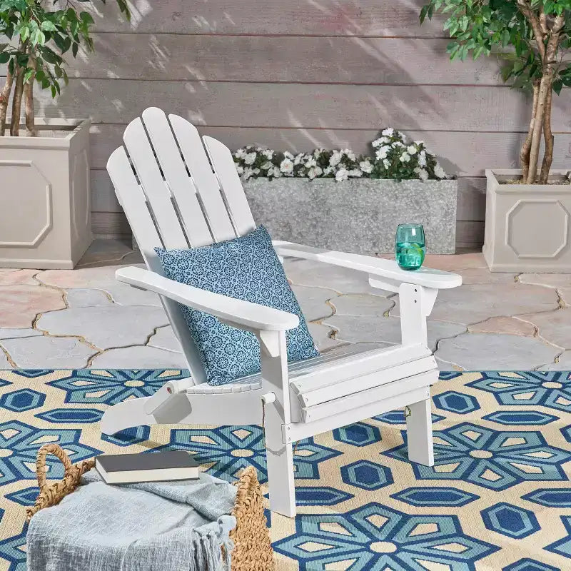 GDFStudio Cara Sedia Adirondack Pieghevole da Esterno in Legno di Acacia