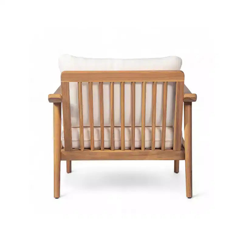 Christopher Knight Home Iris - Sedia a sdraio moderna di metà secolo per patio, in legno di acacia, con cuscino resistente all'acqua, Teak