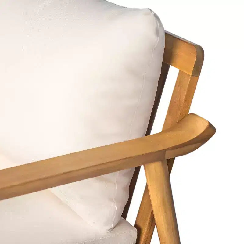 Christopher Knight Home Iris - Sedia a sdraio moderna di metà secolo per patio, in legno di acacia, con cuscino resistente all'acqua, Teak
