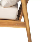 Christopher Knight Home Iris - Sedia a sdraio moderna di metà secolo per patio, in legno di acacia, con cuscino resistente all'acqua, Teak