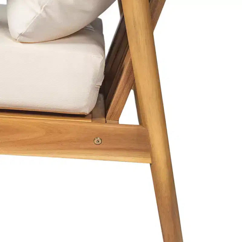 Christopher Knight Home Iris - Sedia a sdraio moderna di metà secolo per patio, in legno di acacia, con cuscino resistente all'acqua, Teak