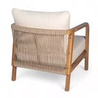 Christopher Knight Home Ivana Patio Woven Rope Acacia Wood Club Chair with Deep Cushions (Set of 2)