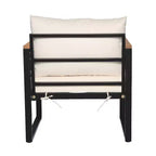 Christopher Knight Home Felina Outdoor Acacia Wood and Metal Club Chair with Water-Resistant Cushion, Teak/Beige