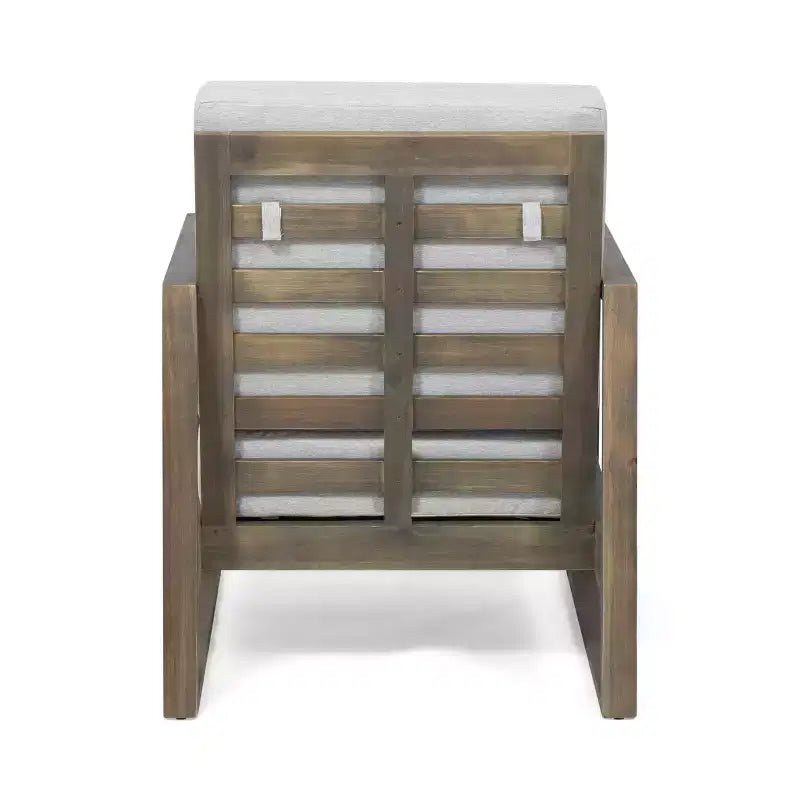 GDFStudio Sedia a sdraio da esterno Silla con cuscini e base a slitta in legno di acacia (Set di 2)