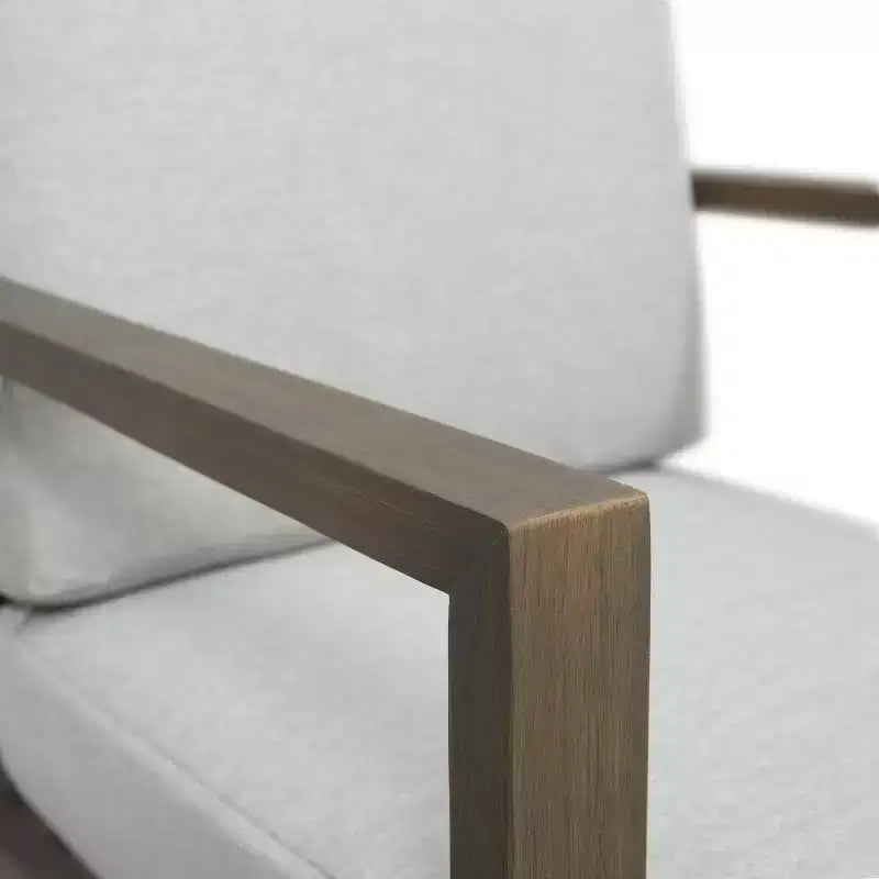 GDFStudio Sedia a sdraio da esterno Silla con cuscini e base a slitta in legno di acacia (Set di 2)