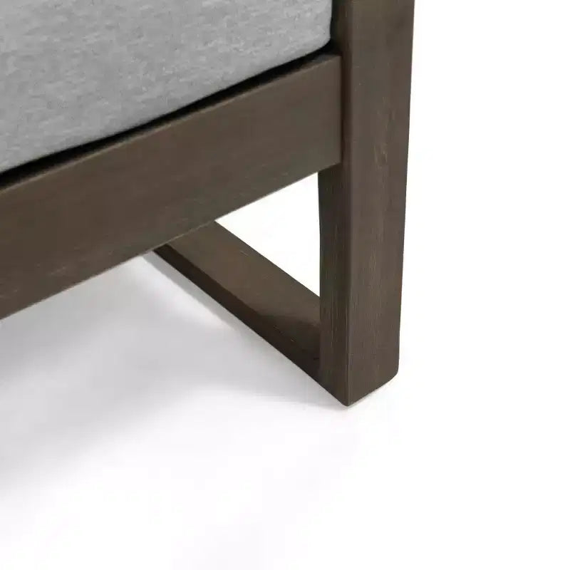 GDFStudio Sedia a sdraio da esterno Silla con cuscini e base a slitta in legno di acacia (Set di 2)