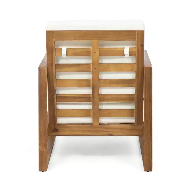 GDFStudio Sedia a sdraio da esterno Silla con cuscini e base a slitta in legno di acacia (Set di 2)