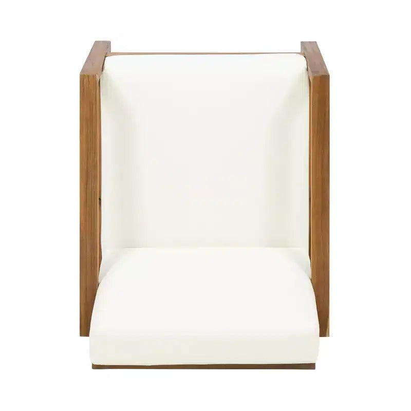 GDFStudio Sedia a sdraio da esterno Silla con cuscini e base a slitta in legno di acacia (Set di 2)