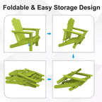 Hyleory Sedia da Giardino Pieghevole in HDPE, Sedia Adirondack per Tutte le Stagioni