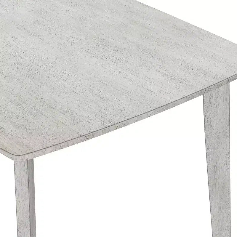 VECELO Tavolo da Pranzo Stile Rustico, Tavolo in Legno di Gomma con 4 Gambe in Legno Massello per Cucina, Grigio