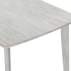 VECELO Tavolo da Pranzo Stile Rustico, Tavolo in Legno di Gomma con 4 Gambe in Legno Massello per Cucina, Grigio