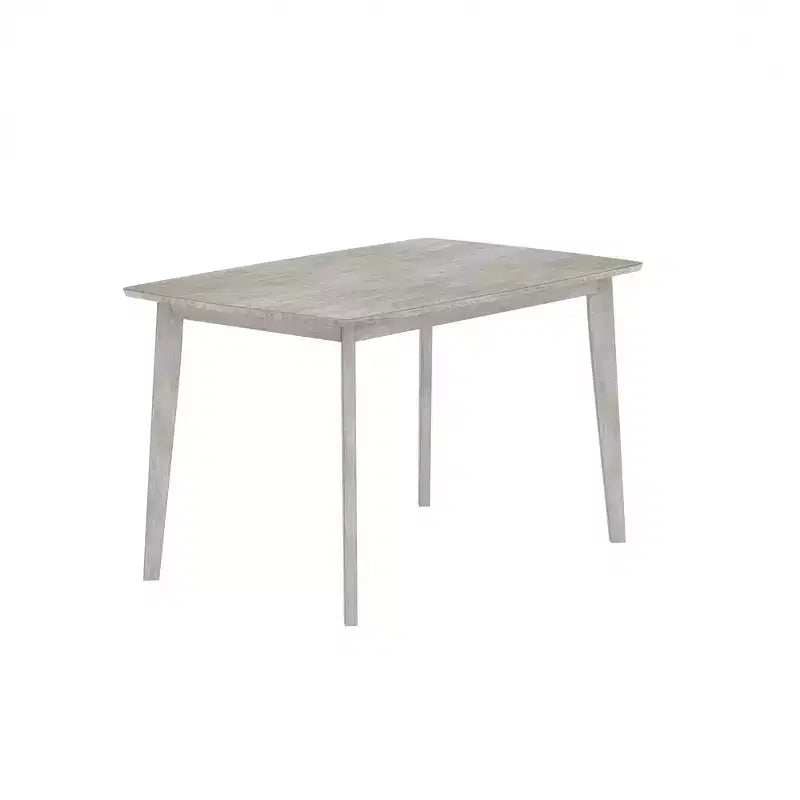 VECELO Tavolo da Pranzo Stile Rustico, Tavolo in Legno di Gomma con 4 Gambe in Legno Massello per Cucina, Grigio