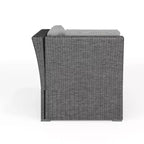 Martha Stewart Bedford Indoor-Outdoor Modular Patio Sectional Sofa Corner Seat in Rattan Wicker with All-Weather Cushions