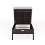 Martha Stewart Bedford Sdraio Regolabile per Patio da Interni-Esterni in Rattan Sintetico con Cuscini per Tutte le Stagioni