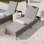 Martha Stewart Bedford Sdraio Regolabile per Patio da Interni-Esterni in Rattan Sintetico con Cuscini per Tutte le Stagioni