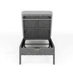 Martha Stewart Bedford Sdraio Regolabile per Patio da Interni-Esterni in Rattan Sintetico con Cuscini per Tutte le Stagioni