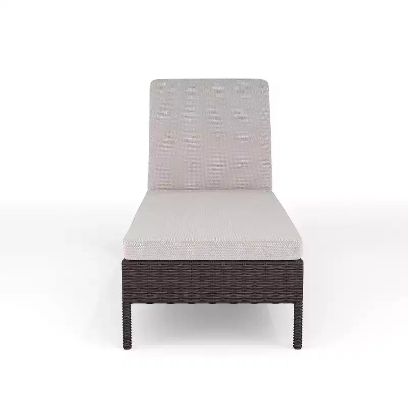 Martha Stewart Bedford Sdraio Regolabile per Patio da Interni-Esterni in Rattan Sintetico con Cuscini per Tutte le Stagioni