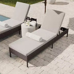 Martha Stewart Bedford Sdraio Regolabile per Patio da Interni-Esterni in Rattan Sintetico con Cuscini per Tutte le Stagioni