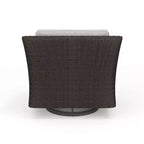 Martha Stewart Bedford Set of 2 Indoor-Outdoor Patio Chairs in Rattan Wicker with 360 Swivel and All-Weather Cushions