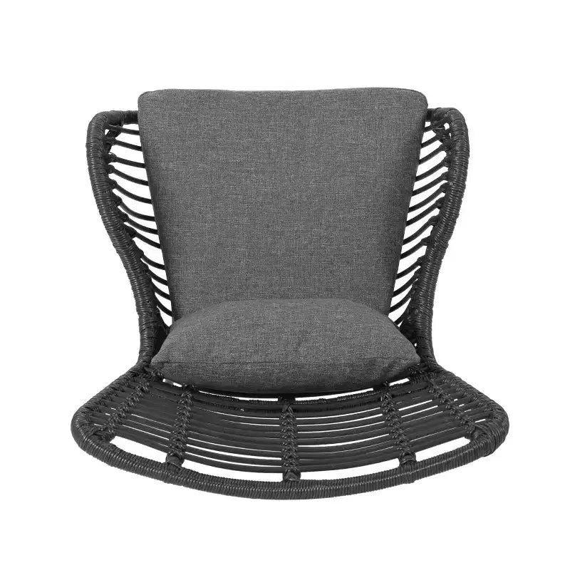 Christopher Knight Home Bechtel Outdoor Wicker Wrapped Club Chairs with Cushion (Set of 2)