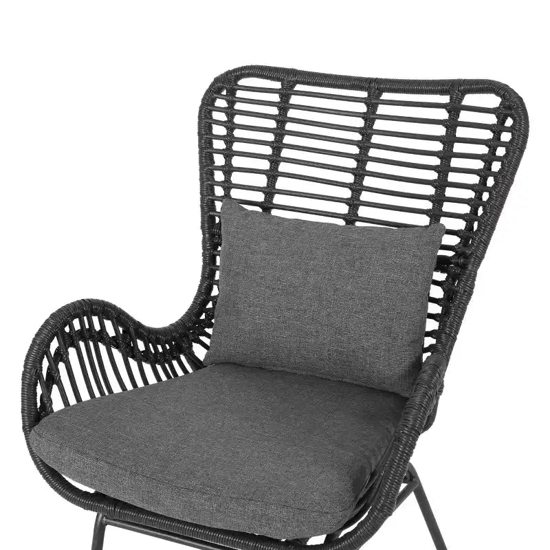 Christopher Knight Home Bechtel Outdoor Wicker Wrapped Club Chairs with Cushion (Set of 2)