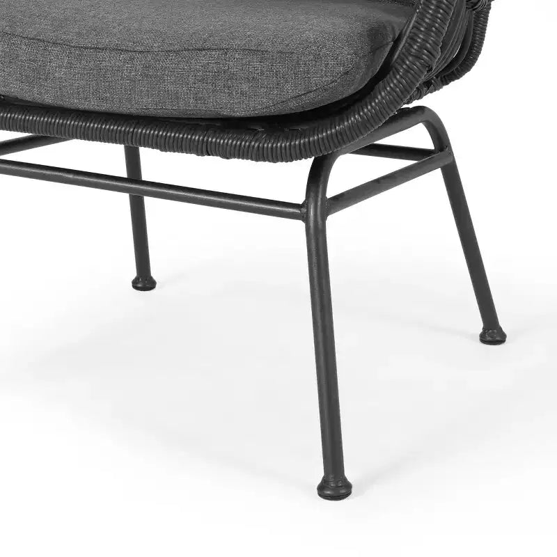 Christopher Knight Home Bechtel Outdoor Wicker Wrapped Club Chairs with Cushion (Set of 2)