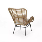Christopher Knight Home Bechtel Outdoor Wicker Wrapped Club Chairs with Cushion (Set of 2)