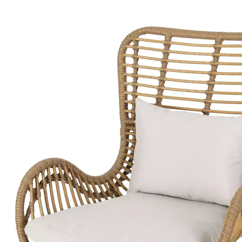 Christopher Knight Home Bechtel Outdoor Wicker Wrapped Club Chairs with Cushion (Set of 2)