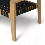 Patio Club Chair Loveseat Outdoor 2-Seater Sofa Armchair Outdoor Accent Chair, Acacia Wood&Woven Rope -ModernLuxe