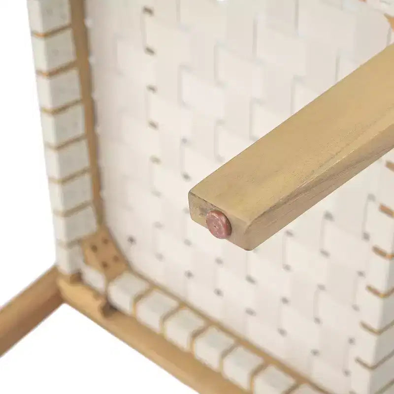 Patio Club Chair Loveseat Outdoor 2-Seater Sofa Armchair Outdoor Accent Chair, Acacia Wood&Woven Rope -ModernLuxe