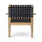 Patio Club Chair Loveseat Outdoor 2-Seater Sofa Armchair Outdoor Accent Chair, Acacia Wood&Woven Rope -ModernLuxe