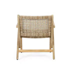 GDFStudio Inez Outdoor Wicker Club and Acacia Wood Chairs (Set of 2), Light Brown and Light Multibrown