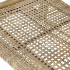 GDFStudio Inez Outdoor Wicker Club and Acacia Wood Chairs (Set of 2), Light Brown and Light Multibrown