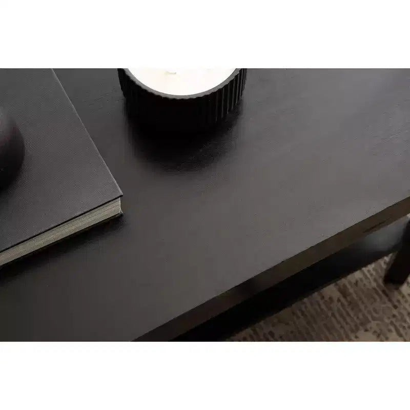 Kate and Laurel Talcott Rectangle Coffee Table, 36x20x18, Black