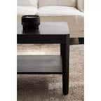 Kate and Laurel Talcott Rectangle Coffee Table, 36x20x18, Black