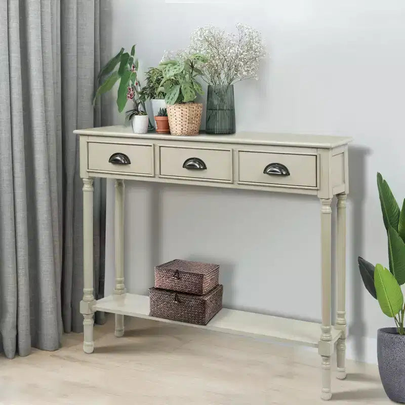 Urbanest Console Table with 3 Drawers, 39.5 Wide, 32 Tall, 9 Deep