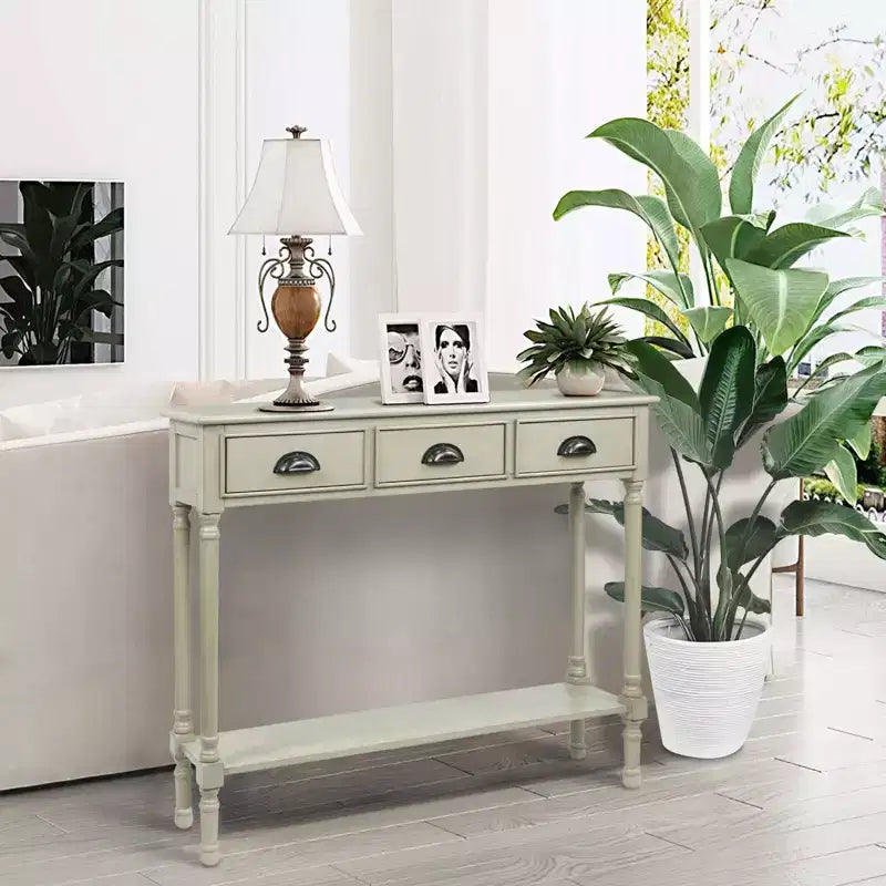 Urbanest Console Table with 3 Drawers, 39.5 Wide, 32 Tall, 9 Deep