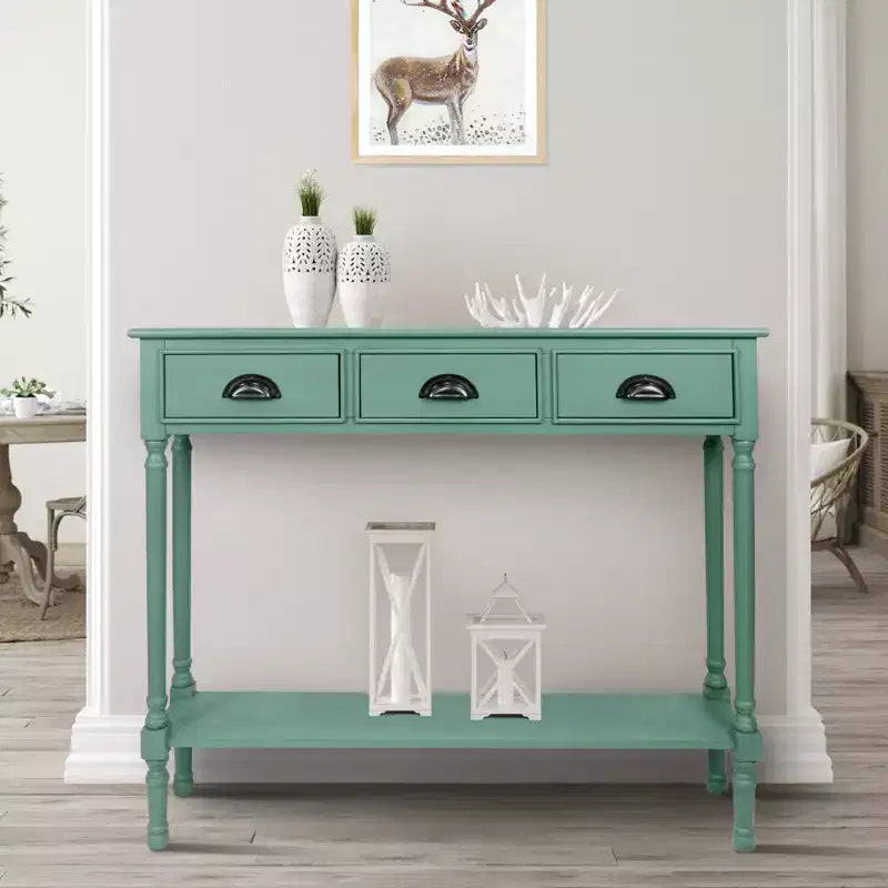 Tavolo Console Urbanest con 3 Cassetti, Larghezza 100 cm, Altezza 81 cm, Profondità 23 cm