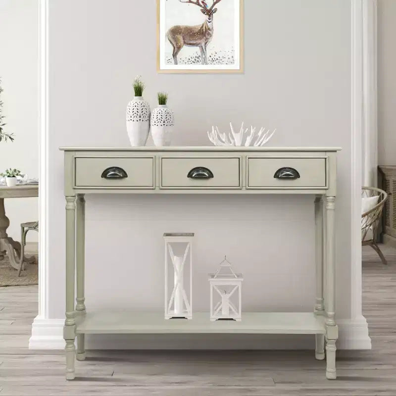 Tavolo Console Urbanest con 3 Cassetti, Larghezza 100 cm, Altezza 81 cm, Profondità 23 cm