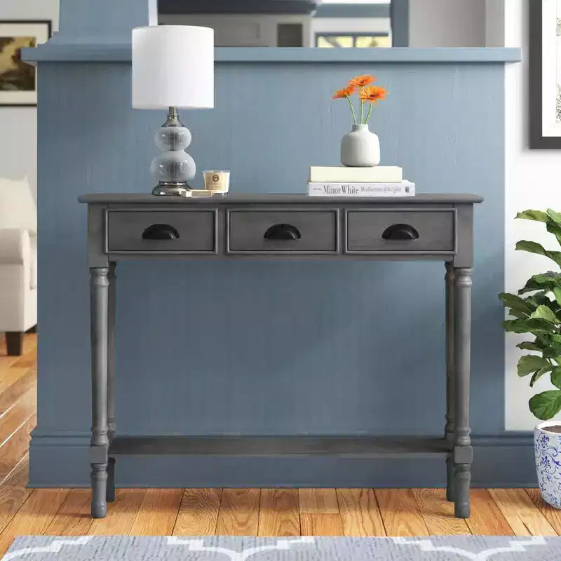 Tavolo Console Urbanest con 3 Cassetti, Larghezza 100 cm, Altezza 81 cm, Profondità 23 cm