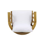 GDFStudio Dean Poltrone da esterno in legno di acacia con cuscini, bianco/teak