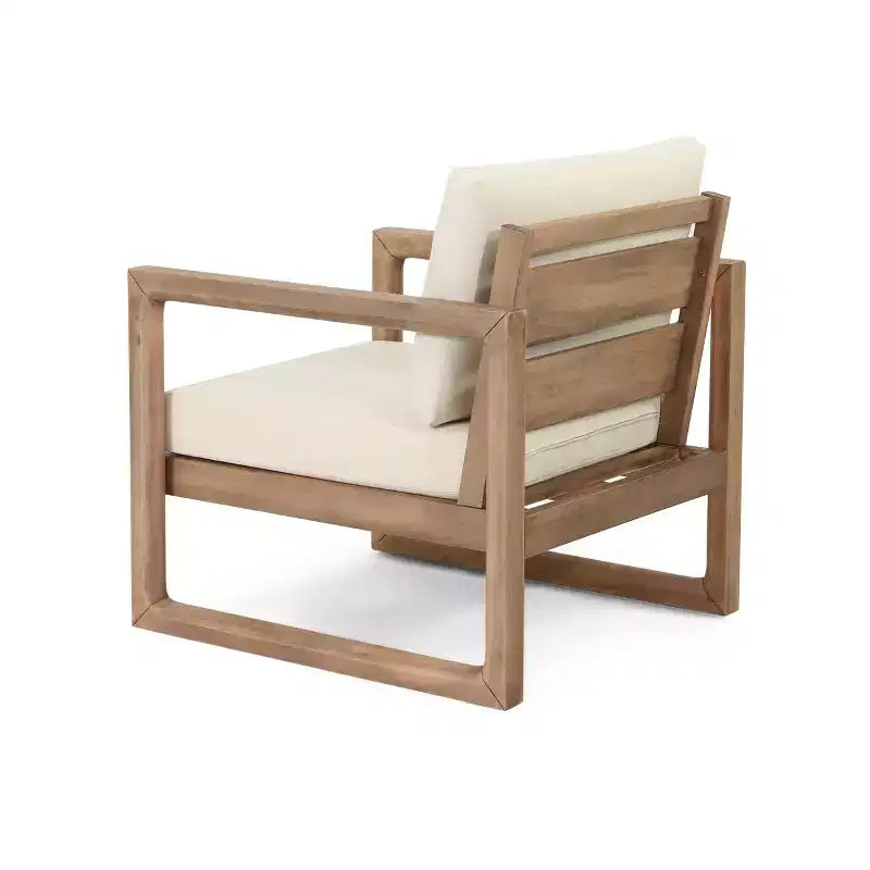 Christopher Knight Home Stefan Poltrona da esterno in legno di acacia con cuscini