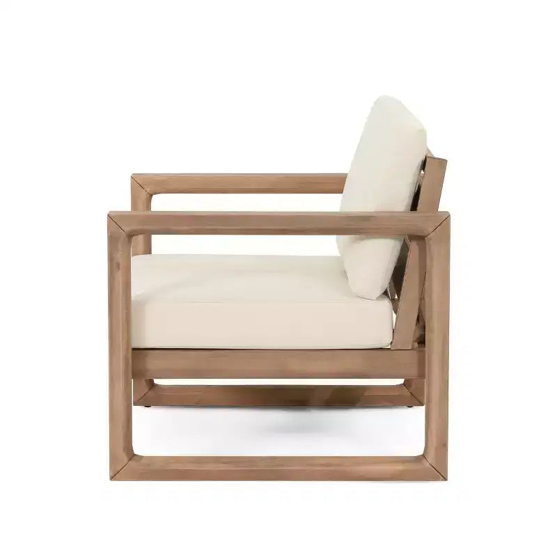 Christopher Knight Home Stefan Poltrona da esterno in legno di acacia con cuscini