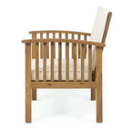 Christopher Knight Home Sedia Club da Esterno in Legno di Acacia con Cuscini (Set di 4)