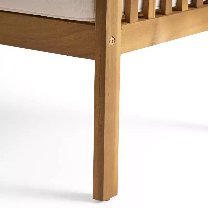 Christopher Knight Home Sedia Club da Esterno in Legno di Acacia con Cuscini (Set di 4)